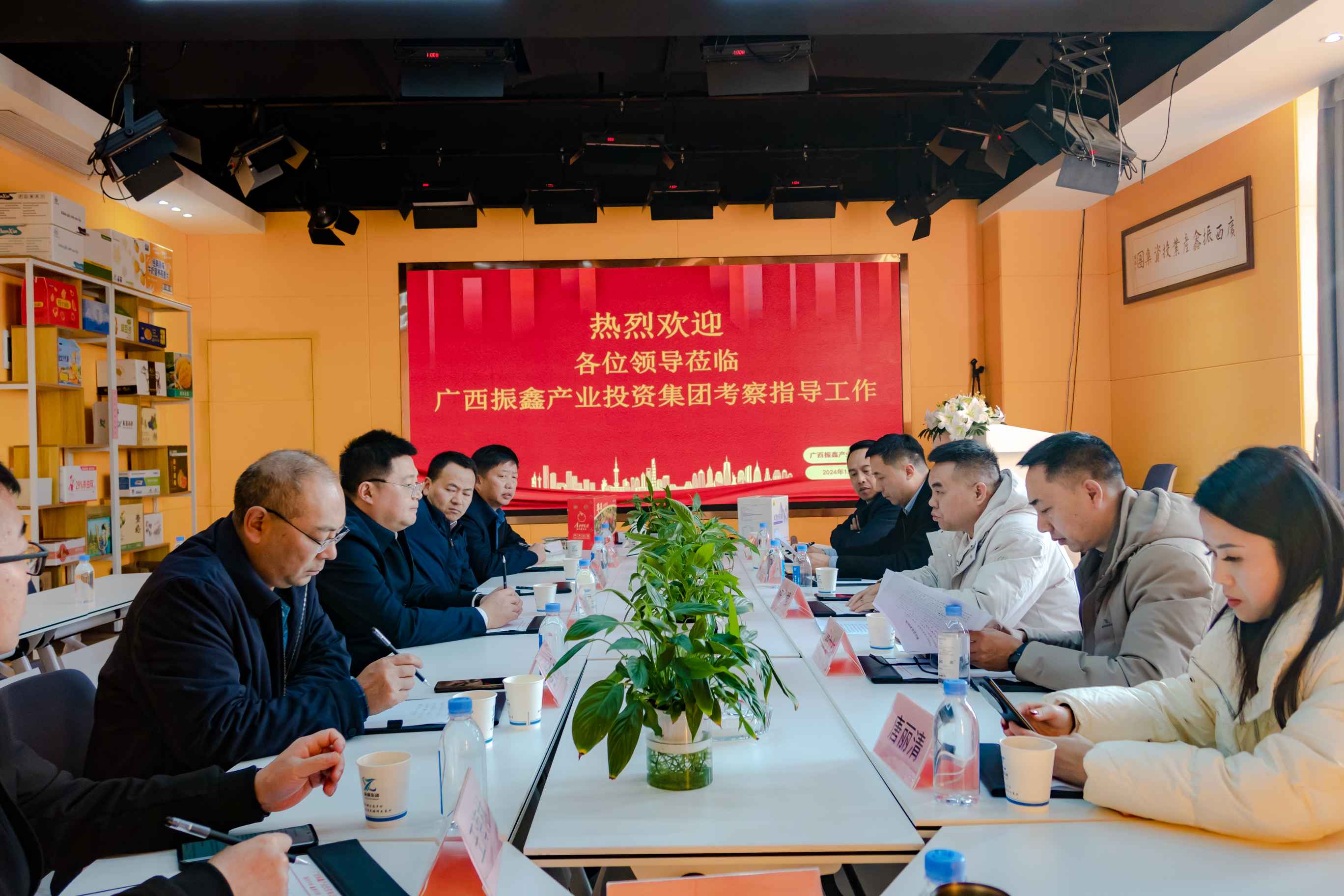 师宗县领导考察振鑫集团三维石墨烯环保石箱项目